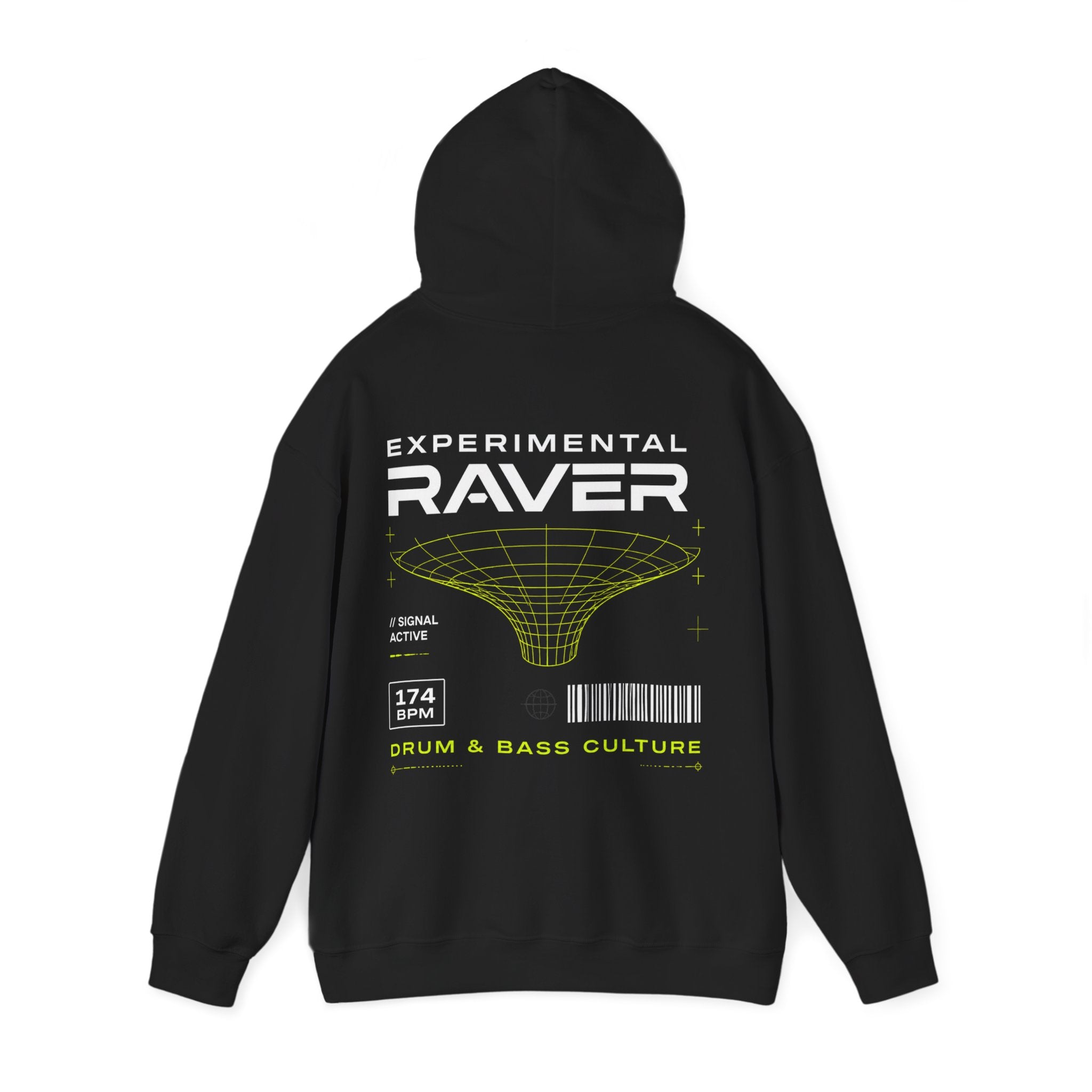 Experimental Raver graphic Hoodie | Drum & Bass Culture