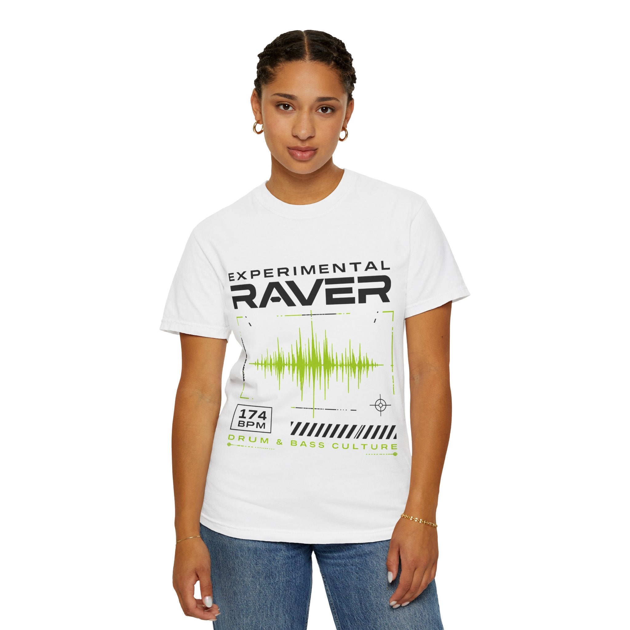 Experimental Raver T-Shirt — 174 BPM Drum & Bass Graphic Tee