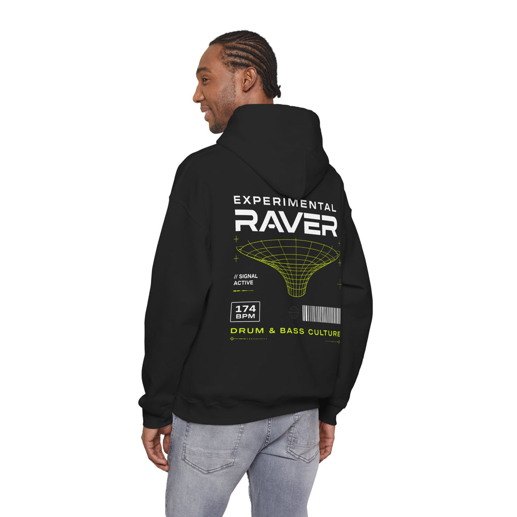 Experimental Raver graphic Hoodie | Drum & Bass Culture