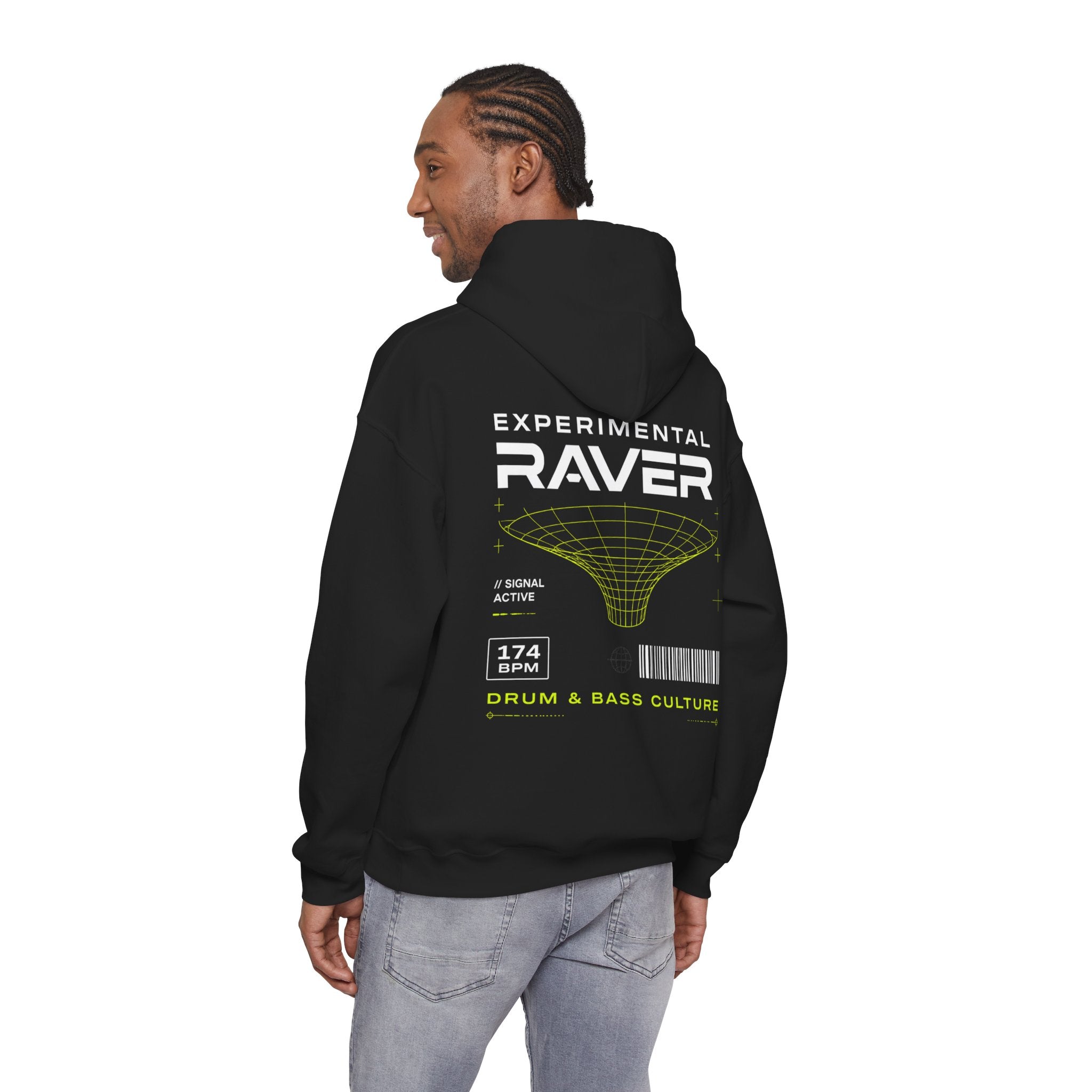 Experimental Raver graphic Hoodie | Drum & Bass Culture