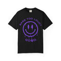 Bass Too Loud? Good. T-Shirt — Dripping Smiley Graphic Tee for Music Fans