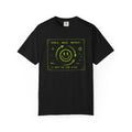 Rave Smile Tee — "Smile. Rave. Repeat." Neon Smiley Graphic T-Shirt