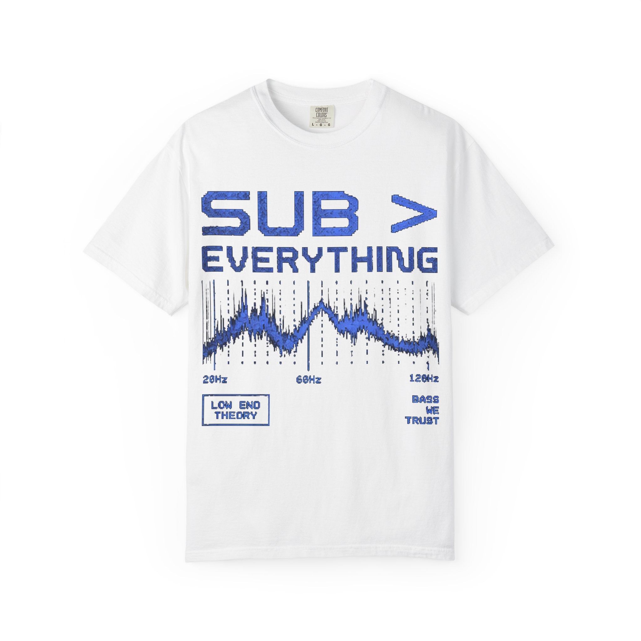 T-Shirt — “Sub > Everything” Bass Wave Graphic Tee